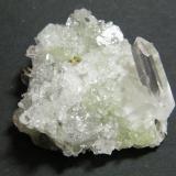 Quartz/Calcite/Prehnite<br />Goboboseb Mountains, Brandberg area, Erongo Region, Namibia<br />45mm x 48mm x 28mm<br /> (Author: Heimo Hellwig)