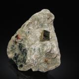 Pyrite in TalcCantera Carlton, Chester, Condado Windsor, Vermont, USA4.3 x 5.4 cm (Author: crosstimber)