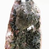 Calcite and Mottramite<br />Tsumeb Mine, Tsumeb, Otjikoto Region, Namibia<br />58mm x 90mm x 92mm<br /> (Author: Heimo Hellwig)