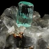 Beryl (variety emerald), Calcite, PyriteMuzo (distrito minero), Cinturón Esmeraldífero Occidental, Departamento Boyacá, Colombia56x31x24mm, xl=12mm (Author: Fiebre Verde)