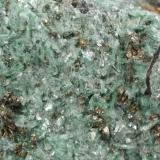 Pyrophyllite (variety Cr-bearing), Pyrite<br />Chivor mining district, San Gregorio Mine, Municipio Chivor, Eastern Emerald Belt, Boyacá Department, Colombia<br />117x72x27mm<br /> (Author: Fiebre Verde)