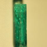 Beryl (variety emerald)<br />Chivor mining district, Municipio Chivor, Eastern Emerald Belt, Boyacá Department, Colombia<br />2mm x 9mm x 2mm<br /> (Author: franjungle)