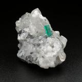 Beryl (variety emerald), Calcite, Dolomite, Quartz<br />La Pita mining district, Cunas Mine, Municipio Maripí, Western Emerald Belt, Boyacá Department, Colombia<br />42x24x23mm, xls=8mm<br /> (Author: Fiebre Verde)