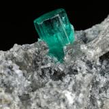 Beryl (variety emerald), Calcite, Pyrite<br />Chivor mining district, Municipio Chivor, Eastern Emerald Belt, Boyacá Department, Colombia<br />39x36x18mm, xl=7mm<br /> (Author: Fiebre Verde)