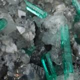 Beryl (variety emerald), Calcite, Dolomite<br />Coscuez mining district, Municipio San Pablo de Borbur, Western Emerald Belt, Boyacá Department, Colombia<br />51x39x33mm, xls up to 12mm<br /> (Author: Fiebre Verde)