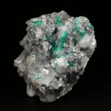 Beryl (variety emerald), Calcite, Dolomite<br />Coscuez mining district, Municipio San Pablo de Borbur, Western Emerald Belt, Boyacá Department, Colombia<br />51x39x33mm, xls up to 12mm<br /> (Author: Fiebre Verde)