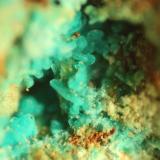 Chrysocolla<br />Reformada Mine, El Pinar de Bédar, Bédar, Comarca Levante Almeriense, Almería, Andalusia, Spain<br />FOV 7 mm<br /> (Author: franjungle)