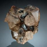 Quartz and Hematite<br />Egremont, West Cumberland Iron Field, former Cumberland, Cumbria, England / United Kingdom<br />2.5 x 2.8 cm<br /> (Author: crosstimber)