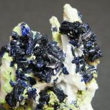 Azurite and Duftite<br />Tsumeb Mine, Tsumeb, Otjikoto Region, Namibia<br />32mm x 62mm x 21mm<br /> (Author: Heimo Hellwig)