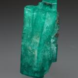 Beryl (variety emerald), Calcite, Quartz, Pyrite<br />Coscuez mining district, Municipio San Pablo de Borbur, Western Emerald Belt, Boyacá Department, Colombia<br />39x17x22mm<br /> (Author: Fiebre Verde)