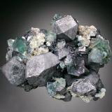 Galena, Fluorite<br />Heights Quarry, Westgate, Weardale, North Pennines Orefield, County Durham, England / United Kingdom<br />9x7x4 cm overall size<br /> (Author: Jesse Fisher)