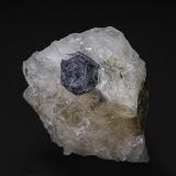 Molybdenite, QuartzMina Moly Hill, La Motte, Abitibi RCM, Abitibi-Témiscamingue, Québec, Canadá2.8 x 3.5 cm (Author: am mizunaka)
