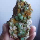 Fluorita y Calcita<br />Afloramientos de Singuerlín, Puig Castellar (Serra de Marina), Singuerlín, Santa Coloma de Gramenet, Comarca Barcelonès, Barcelona, Cataluña / Catalunya, España<br />10x6cm aprox<br /> (Autor: ximocompany)