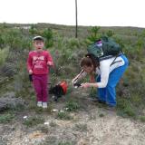 Riana and her granddaughter, 5 on a crystal and flower outing. (Author: Pierre Joubert)