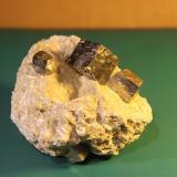 Pyrite<br />Ampliación a Victoria Mine, De Alcarama Range, Navajún, Comarca Cervera, La Rioja, Spain<br />77mm x 70mm x 62mm<br /> (Author: franjungle)