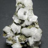 Calcite and Mottramite<br />Tsumeb Mine, Tsumeb, Otjikoto Region, Namibia<br />38mm x 60mm x 32mm<br /> (Author: Heimo Hellwig)