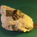 Pyrite<br />Ampliación a Victoria Mine, De Alcarama Range, Navajún, Comarca Cervera, La Rioja, Spain<br />113mm x 58mm x 66mm<br /> (Author: franjungle)