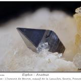 Anatase on Quartz<br />L'Homme de Beurre, La Lauzière Massif, Saint-Jean-de-Maurienne, Savoie, Auvergne-Rhône-Alpes, France<br />fov 4.8 mm<br /> (Author: ploum)