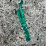Beryl (variety emerald), Pyrite, Dolomite, Albite (variety cleavelandite)<br />Chivor Mining District, Camoyo Mine, Municipio Chivor, Eastern Emerald Belt, Boyacá Department, Colombia<br />95x79x69mm, main xl=16mm, pyritohedron=7mm<br /> (Author: Fiebre Verde)