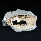 Libethenita<br />Mina Nkana (Mina Rokana), pozo Mindola, Kitwe, Distrito Kitwe, Provincia del Cinturón de Cobre, Zambia<br />4,5 x 3,5 cm.<br /> (Autor: Antonio P. López)