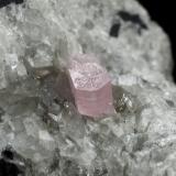 Fluorapatite and Calcite<br />Chivor mining district, Municipio Chivor, Eastern Emerald Belt, Boyacá Department, Colombia<br />73x50x43mm, aggregate=25x15mm, fluorapatite xl=6mm<br /> (Author: Fiebre Verde)