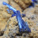 AzuritaMilagro Mine (Consuelo Mine), Valdelamesa, Mestas de Con, Onís-Cangas de Onís, Comarca de Oriente, Principality of Asturias (Asturias), SpainCristal de 6,9 mm (Autor: Javi Llamazares)