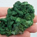 Torbernite<br />Margabal Mine, Entraygues-sur-Truyère, Lot et Truyère, Rodez, Aveyron, Occitanie, France<br />7 x 5 cm<br /> (Author: Benj)