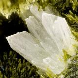 Laumontite with EpidoteKapaa Quarries, Kailua, Oahu Island, Honolulu County, Hawaii, USAFOV = 3.4 mm (Author: Doug)