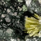Epidote, Calcite<br />Kapaa Quarries, Kailua, Oahu Island, Honolulu County, Hawaii, USA<br />FOV = 2.9<br /> (Author: Doug)