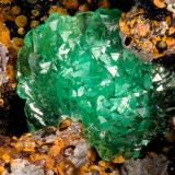 Adamite<br />Mohawk Mine, Mohawk Hill, Clark Mountains, Clark Mountain District (Clark District), San Bernardino County, California, USA<br />FOV = 2.4 mm<br /> (Author: Doug)