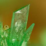 Annabergite<br />Km-3 Mine, Lavrion, Lavrion Mining District, Attikí (Attica) Prefecture, Greece<br />FOV = 1.5 mm<br /> (Author: Doug)