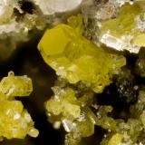Mimetite<br />Simon Mine, Bell District, Mineral County, Nevada, USA<br />FOV = 2.9 mm<br /> (Author: Doug)