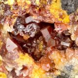 Vanadinite<br />Area Amazon Wash-Hassayampa River, Yavapai County, Arizona, USA<br />FOV = 2.1 mm<br /> (Author: Doug)