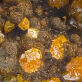 Natrojarosite<br />Kamariza Mines, Agios Konstantinos, Lavrion Mining District, Attikí (Attica) Prefecture, Greece<br />FOV = 2.0 mm<br /> (Author: Doug)