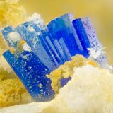 Linarite<br />Eaglebrook Mine, Nant-y-Moch Reservoir area, Talybont, Ceulanymaesmawr, Ceredigion, Wales / United Kingdom<br />FOV = 2.0 mm<br /> (Author: Doug)
