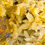 Cerussite<br />Cwmystwyth Mine, Cwmystwyth, Upper Llanfihangell-y-Creuddyn, Ceredigion, Wales / United Kingdom<br />FOV = 4.0 mm<br /> (Author: Doug)