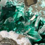 Brochantite<br />Morenci Mine, Morenci, Copper Mountain District, Shannon Mountains, Greenlee County, Arizona, USA<br />FOV = 2.1 mm<br /> (Author: Doug)