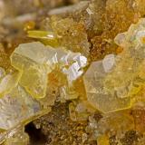 Wulfenite<br />Deer Trail Mine, Cottonwood Creek, Baldy Peak (Mount Baldy), Tushar Mountains, Marysvale, Mount Baldy District, Piute County, Utah, USA<br />FOV = 3.3 mm<br /> (Author: Doug)