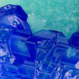 Linarite<br />Blanchard Mine (Portales-Blanchard Mine), Bingham, Hansonburg District, Socorro County, New Mexico, USA<br />FOV = 1.5 mm<br /> (Author: Doug)