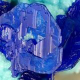 Linarite<br />Blanchard Mine (Portales-Blanchard Mine), Bingham, Hansonburg District, Socorro County, New Mexico, USA<br />FOV = 3.6 mm<br /> (Author: Doug)