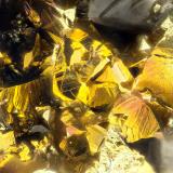 Chalcopyrite<br />Friedrichssegen Mine, Frücht, Bad Ems District, Lahn Valley, Rhineland-Palatinate/Rheinland-Pfalz, Germany<br />FOV = 1.6 mm<br /> (Author: Doug)