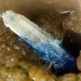 Cerussite, Linarite<br />Friedrichssegen Mine, Frücht, Bad Ems District, Lahn Valley, Rhineland-Palatinate/Rheinland-Pfalz, Germany<br />FOV = 1.1 mm<br /> (Author: Doug)