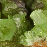 Pyromorphite<br />Penberthy Croft Mine, Saint Michael's Mount, Saint Hilary, Mount's Bay District, Cornwall, England / United Kingdom<br />FOV = 3.8 mm<br /> (Author: Doug)