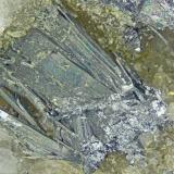 StibniteKnipe Mine, Hare Hill, New Cumnock, East Ayrshire, Scotland / United KingdomFOV = 4.0 mm (Author: Doug)