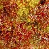 Carminite, Beudantite<br />Santa Rosa Mine, Malpais Mesa, Inyo Mountains (Inyo Range), Inyo County, California, USA<br />FOV = 1.2 mm<br /> (Author: Doug)