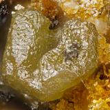 Chlorargyrite<br />Blue Bell Mine, Baker, Soda Lake Mountains, San Bernardino County, California, USA<br />FOV = 1.7 mm<br /> (Author: Doug)