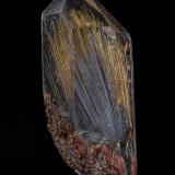 Quartz, Rutile<br />Placerville, Placerville District, El Dorado County, California, USA<br />7.4 x 2.5 cm<br /> (Author: am mizunaka)