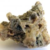 'Apatite' with Oligoclase and MuscoviteMina Vicente Marinho, Mantena, Vale do Rio Doce, Minas Gerais, Brasil3 x 3 x 2 cm (Author: Anísio Cláudio)