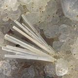 Natrolite<br />Tick Canyon, Lang, Los Angeles County, California, USA<br />FOV = 4.0 mm<br /> (Author: Doug)