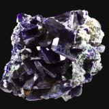 Azurita, Malaquita, Cuarzo<br />Mina Tsumeb, "Easter Pocket", nivel 8, Tsumeb, Región Otjikoto, Namibia<br />6,4 x 4,9 cm.<br /> (Autor: Xavier Bordas)
